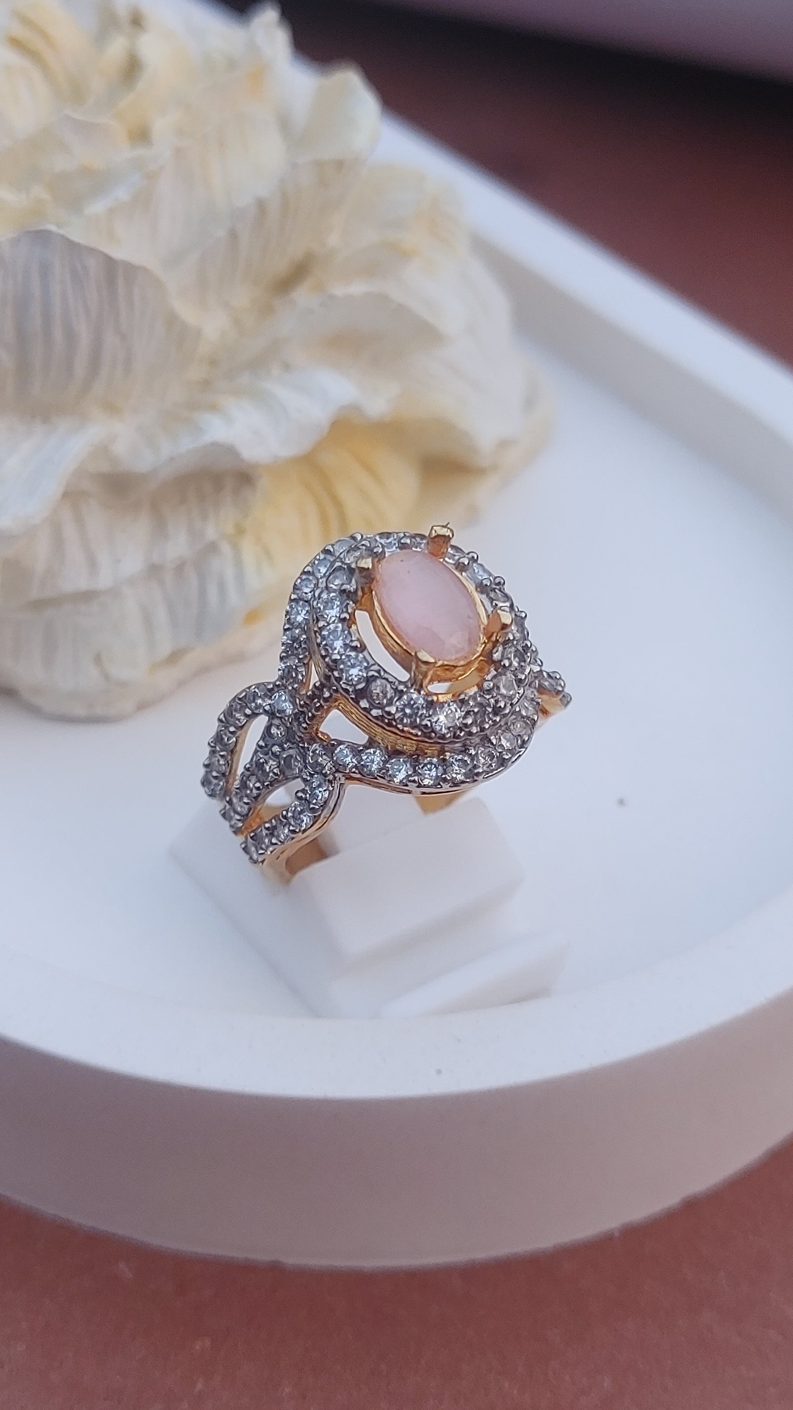 6Colors | Zircon Judao Rings with Real Stone | 18K Gold Polish | Adjustable Size | 3Yrs Warranty | MR-434