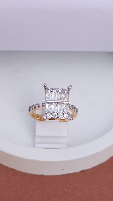 Diamond cut Zircon | judao ring | 22k gold polish | MR-146
