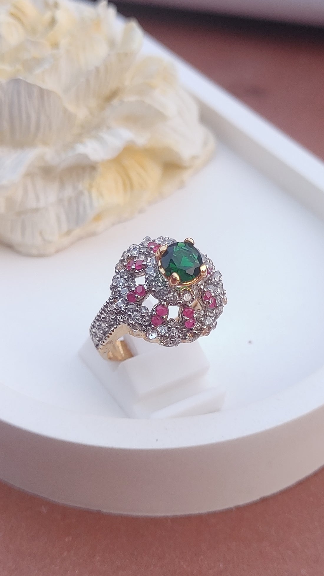 8Colors | Zircon Judao Rings with Real Stone | 18K Gold Polish | Adjustable Size | 3Yrs Warranty | MR-455