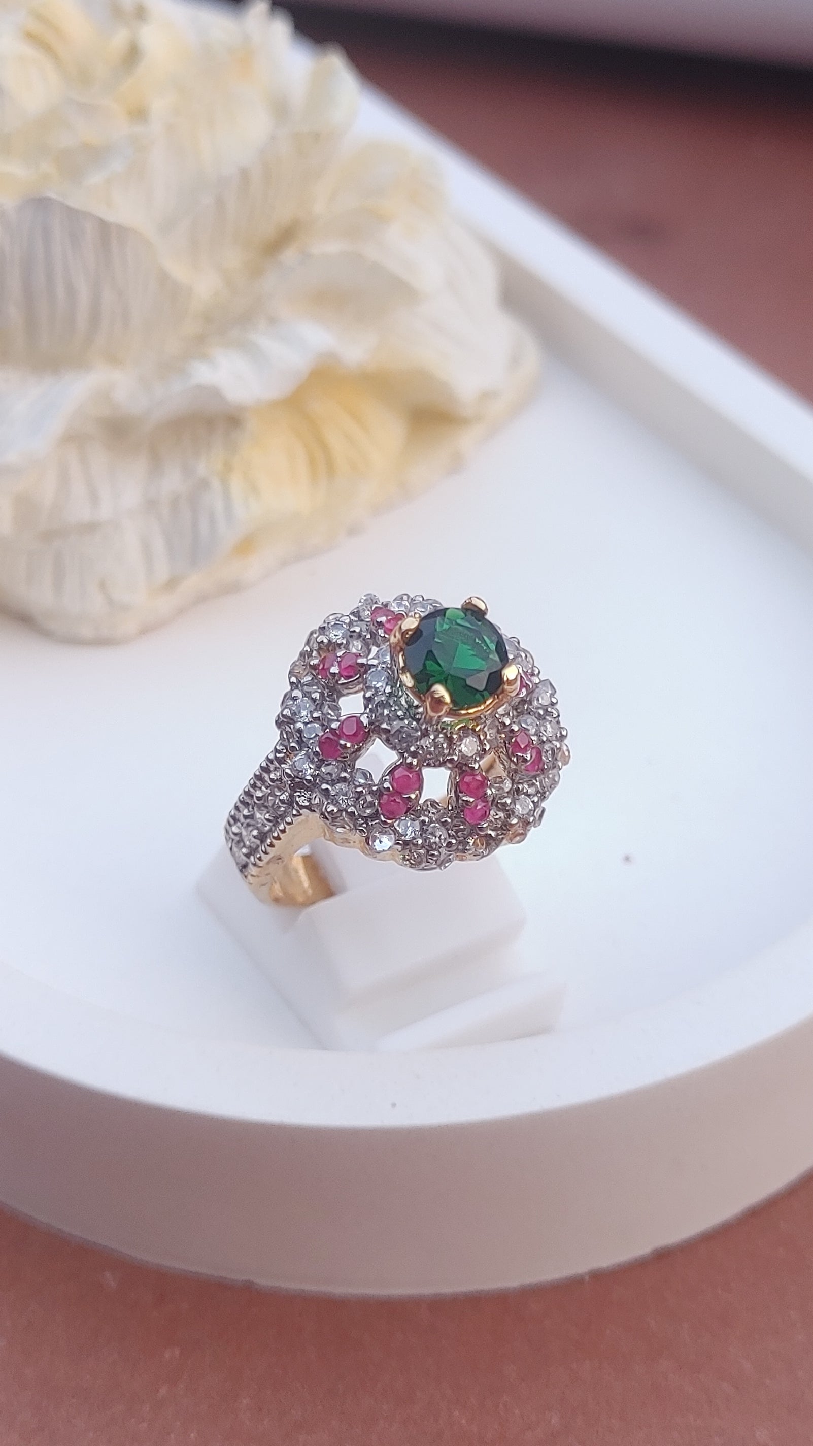 8Colors | Zircon Judao Rings with Real Stone | 18K Gold Polish | Adjustable Size | 3Yrs Warranty | MR-455