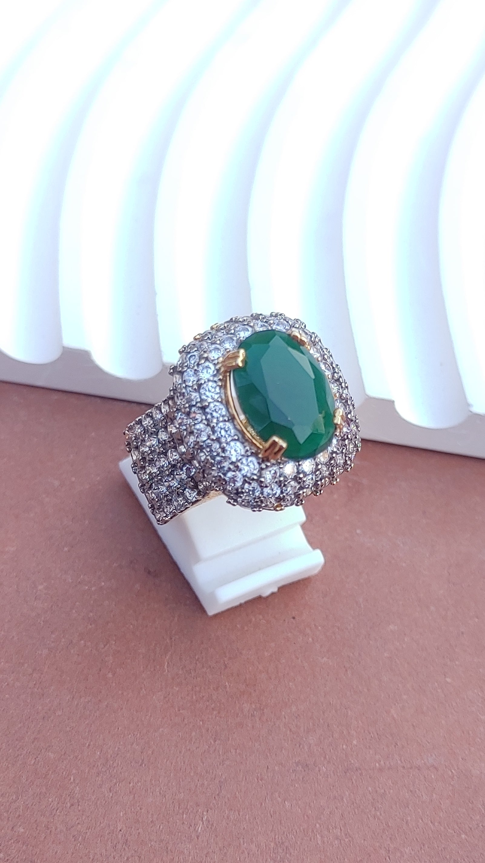 9Colors | Zircon Judao Rings with Real Stone | 18K Gold Polish | Adjustable Size | 3Yrs Warranty | MR-364