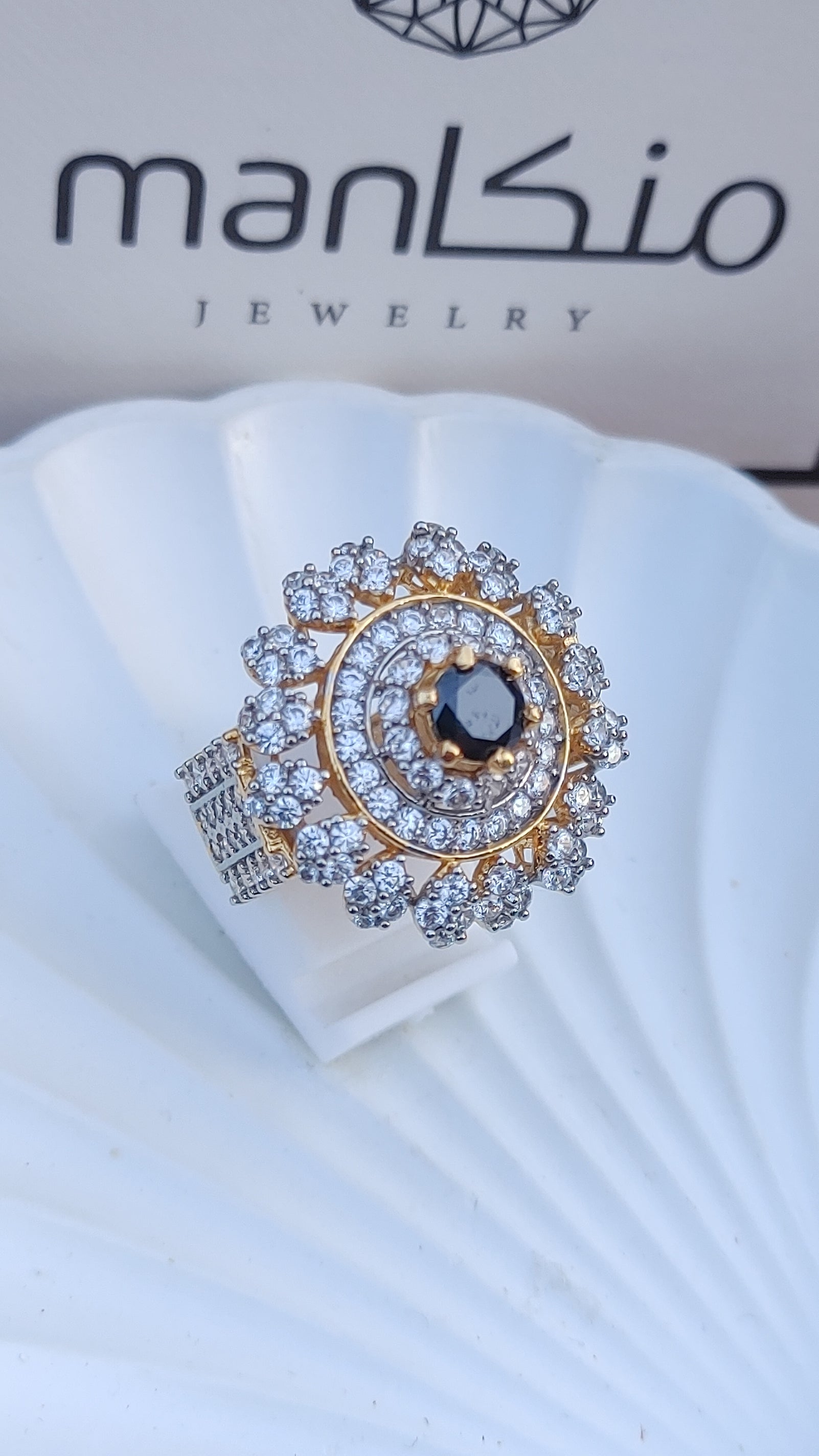 5 Colors | Zircon Judao Rings with Real Stone | 18K Gold Polish | Adjustable Size | 3Yrs Warranty | MR-352