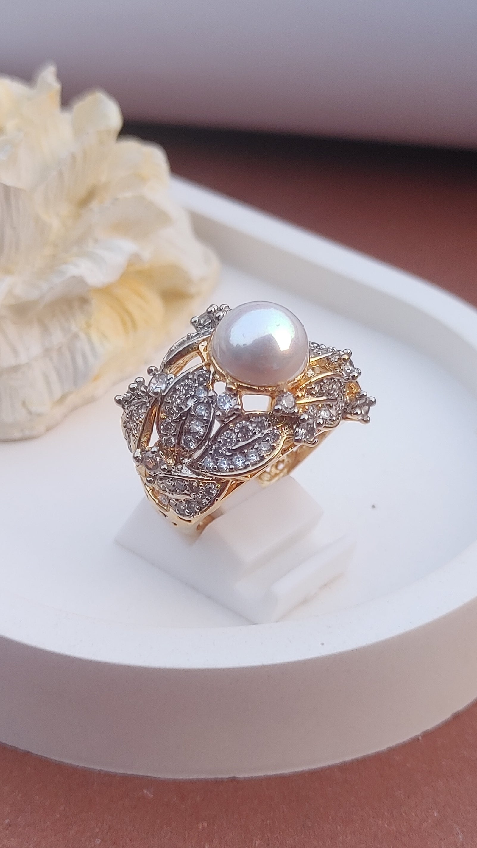 Diamond cut Zircon | judao ring | 22k gold polish | MR-122