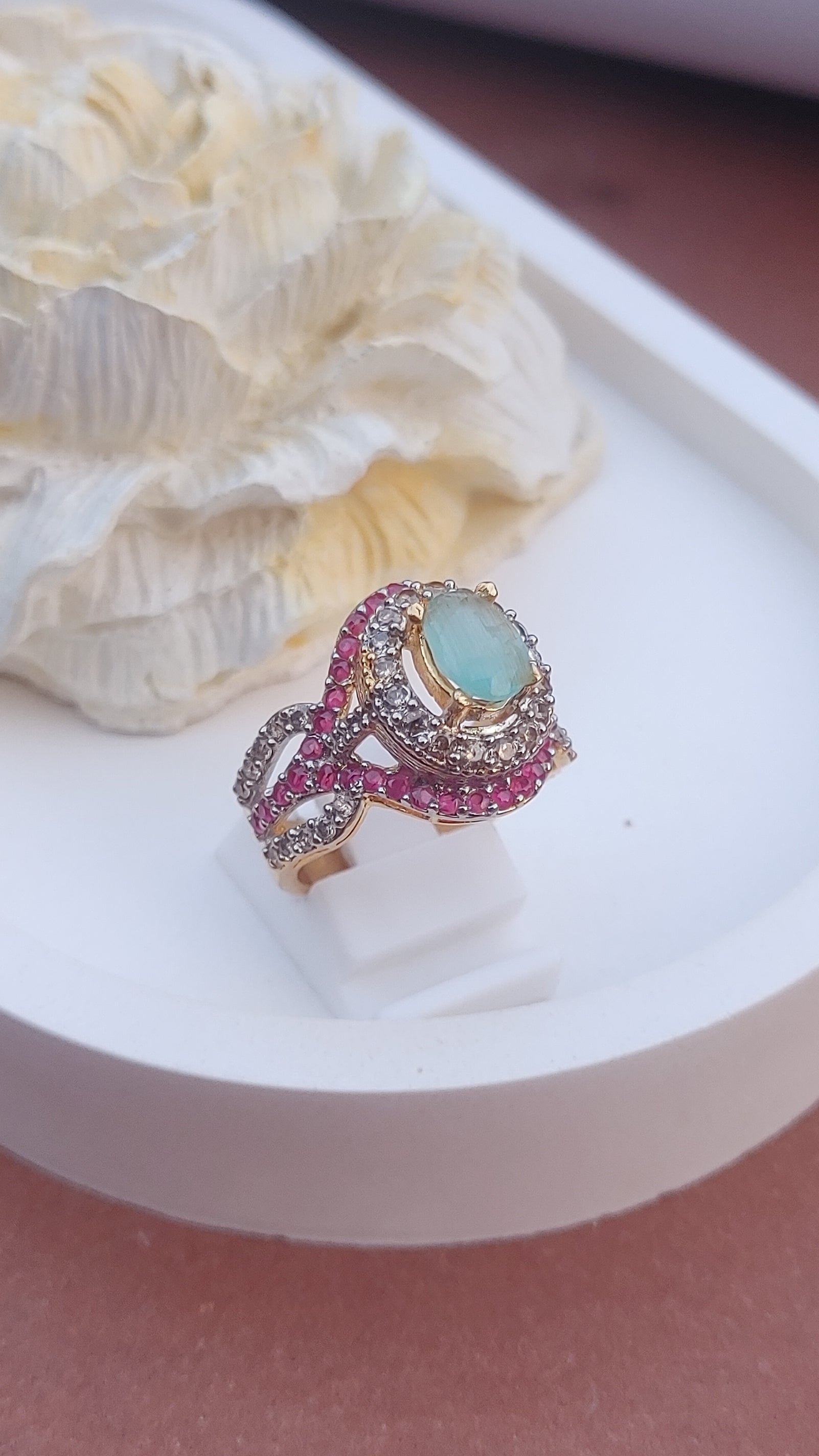 6Colors | Zircon Judao Rings with Real Stone | 18K Gold Polish | Adjustable Size | 3Yrs Warranty | MR-434