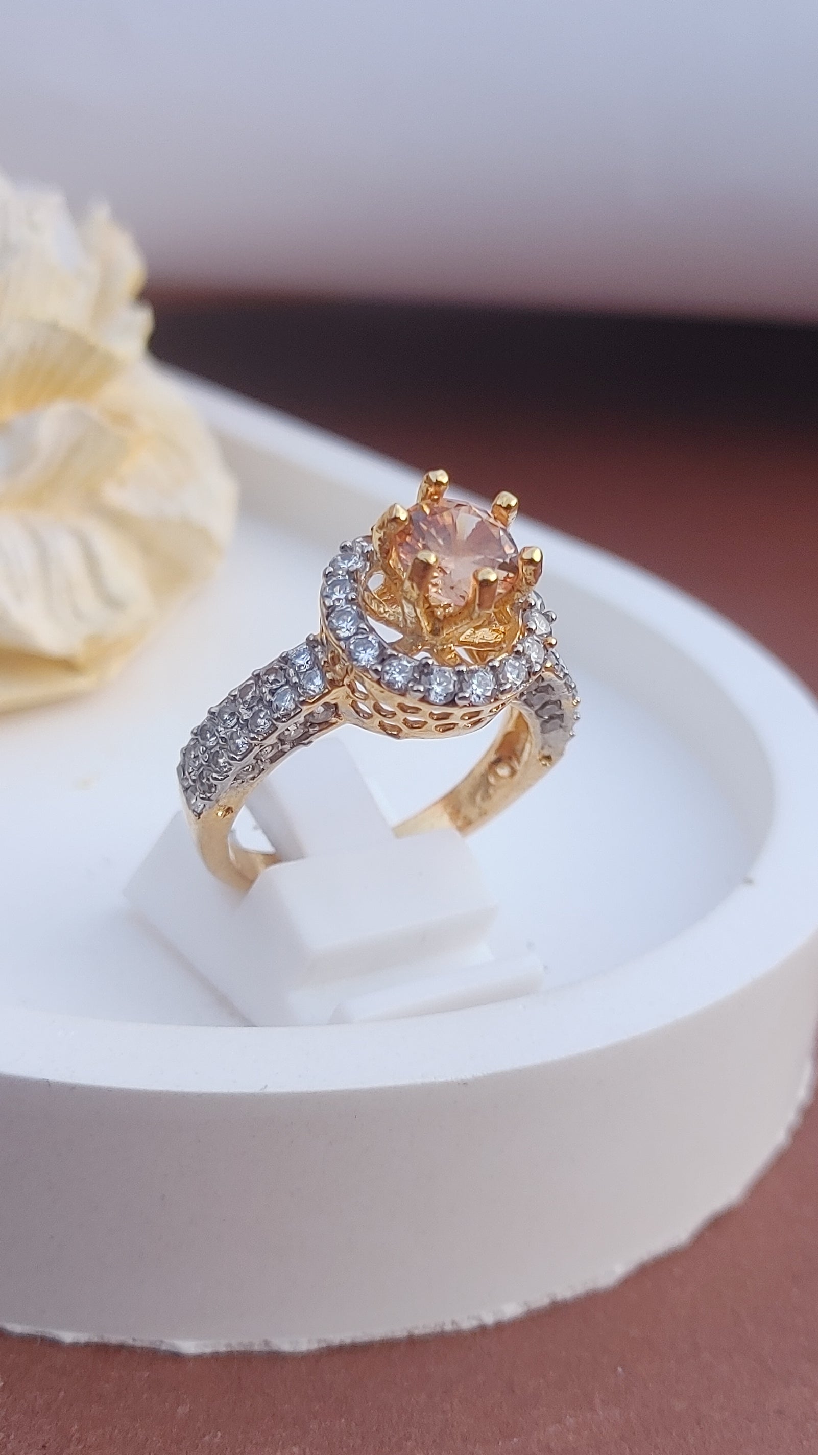 8Colors | Zircon Judao Rings with Real Stone | 18K Gold Polish | Adjustable Size | 3Yrs Warranty | MR-251