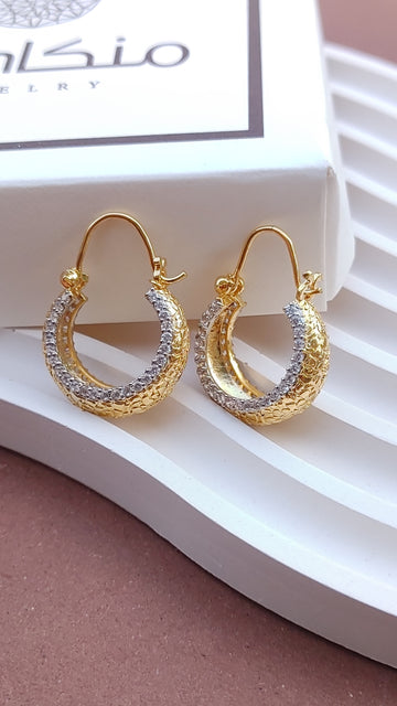 4 Designs Handmade Judao  bali with Real Stone Original 18K Gold Polish/ME-344