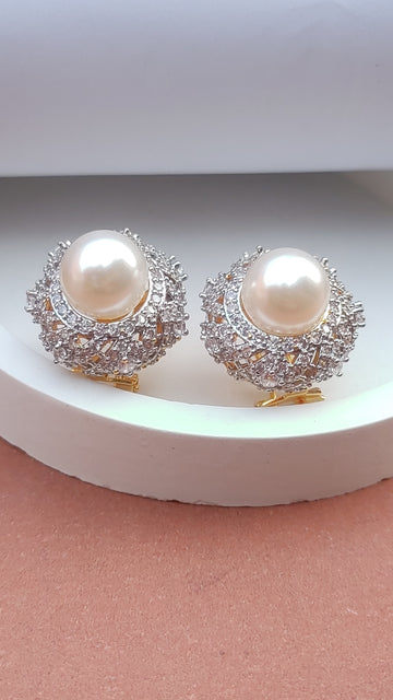 💎Diamond-Cut Zircon | Judao earring | 22K Gold Plating | ME-879