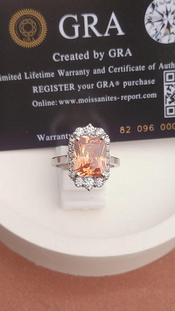 925 SILVER STERLING RING WITH MOISSANITE DIAMOND - s09