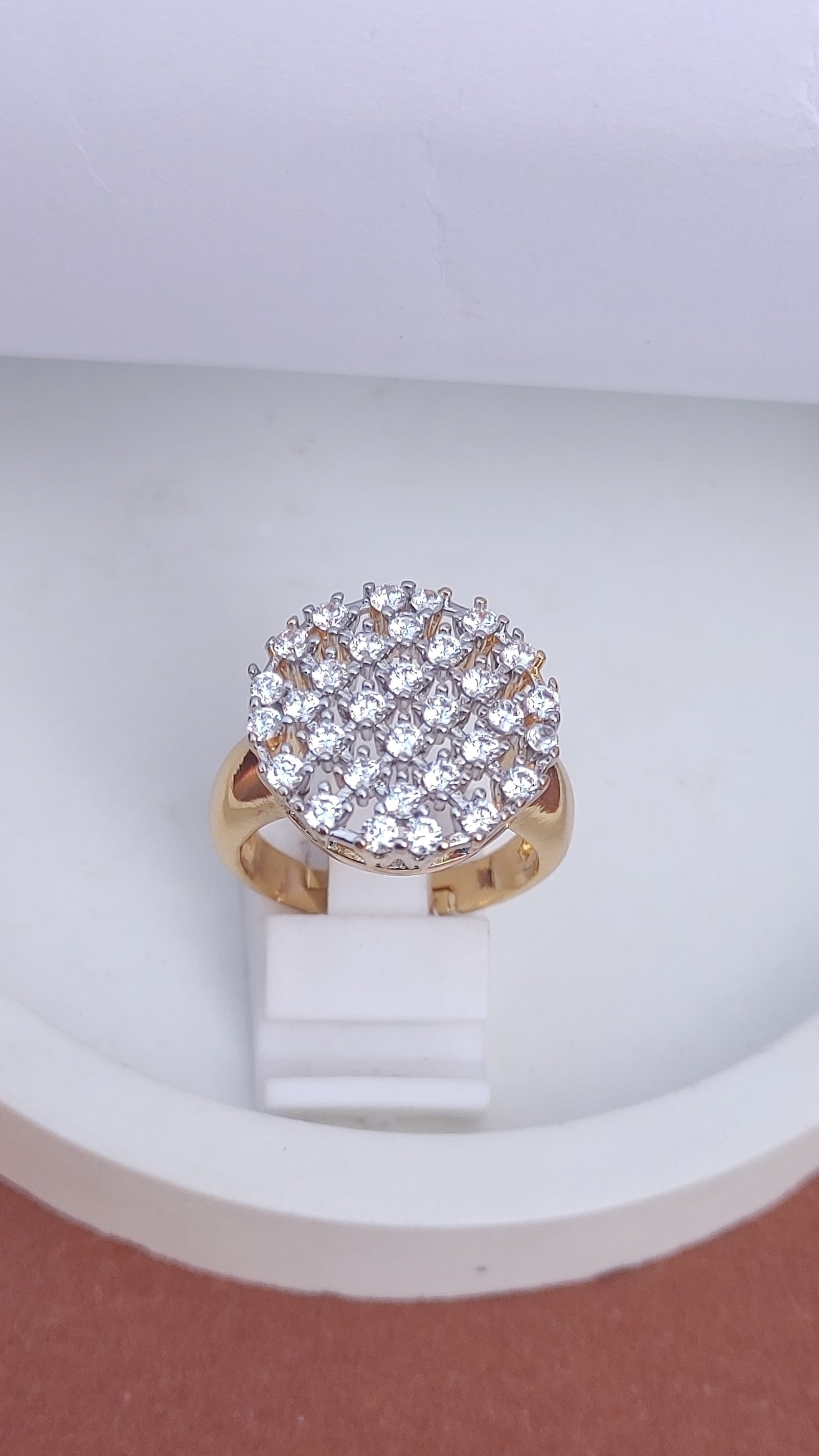 Diamond cut Zircon | judao ring | 22k gold polish | MR-115
