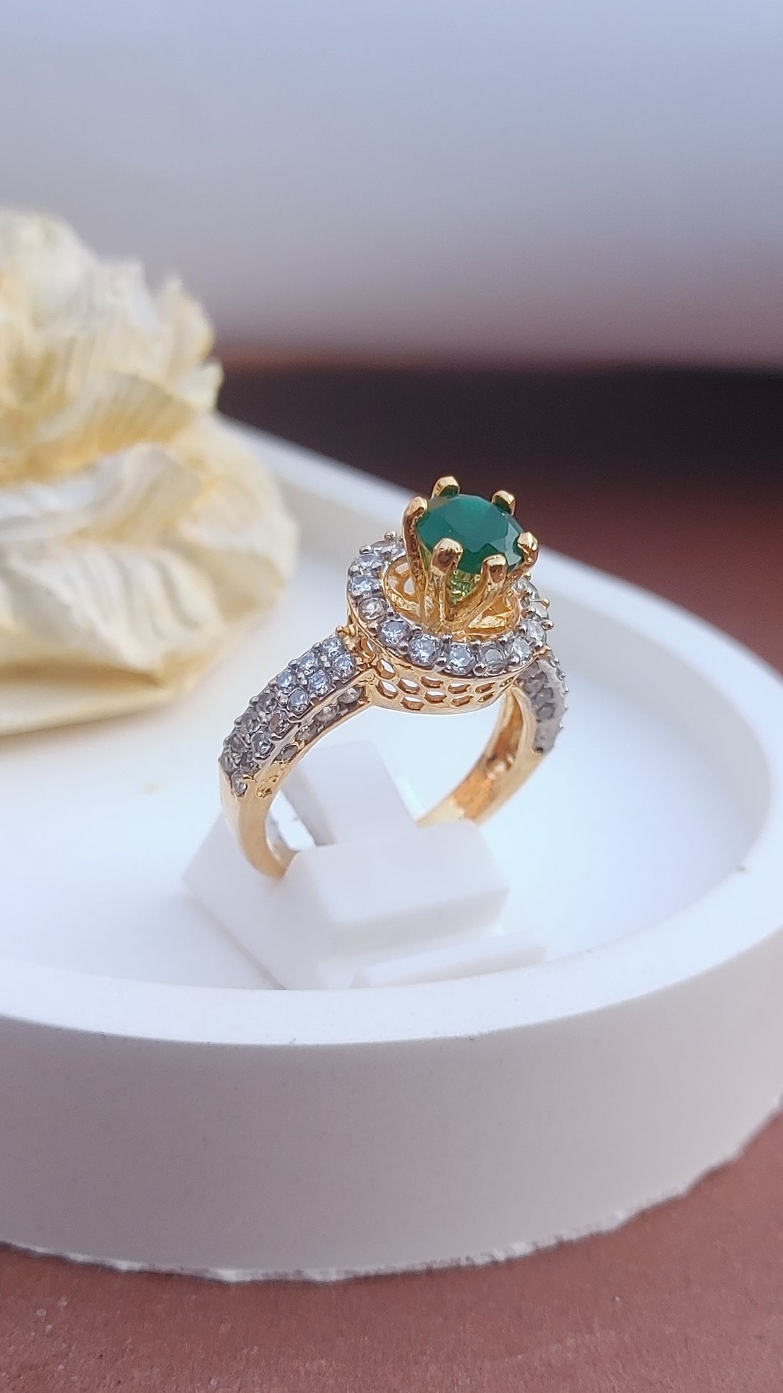 8Colors | Zircon Judao Rings with Real Stone | 18K Gold Polish | Adjustable Size | 3Yrs Warranty | MR-251