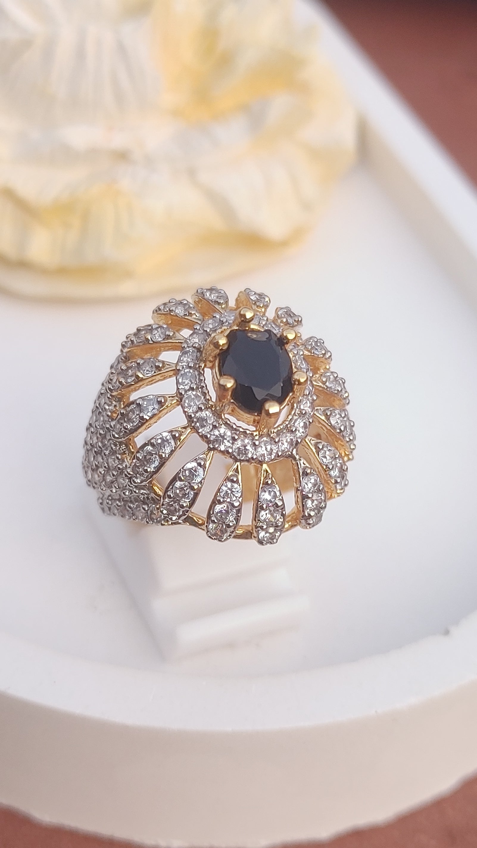 8Colors | Zircon Judao Rings with Real Stone | 18K Gold Polish | Adjustable Size | 3Yrs Warranty | MR-471